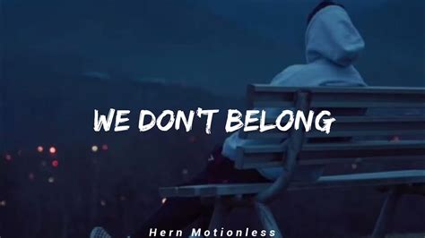 black veil brides we don't belong lyrics